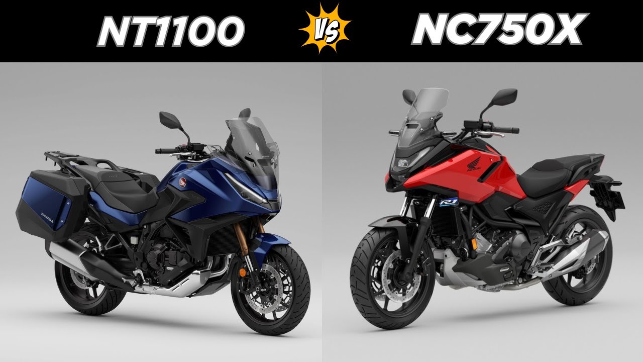 Сравнение и обзор мотоциклов Honda NT1100 и NC750X DCT 2026 года.