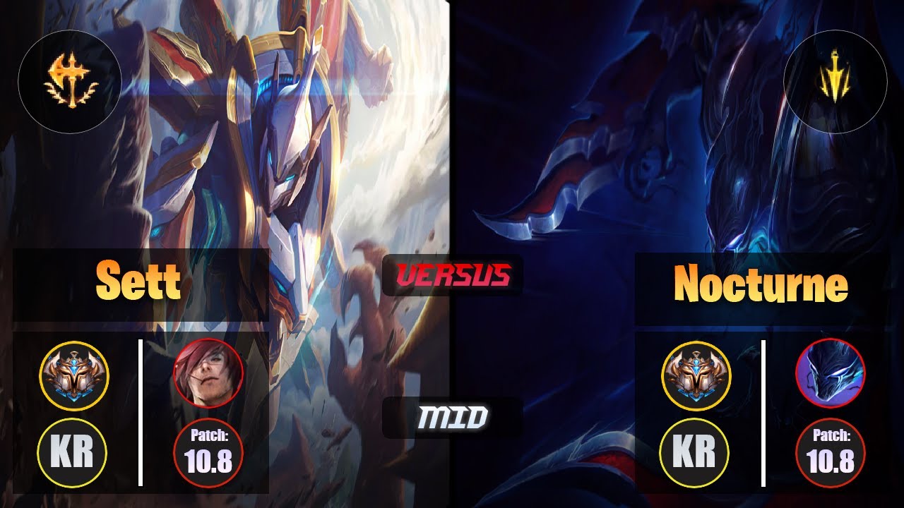 Challenger SETT [Conqueror] (Mid) VS  NOCTURNE - Challenger KR Patch 10.8
