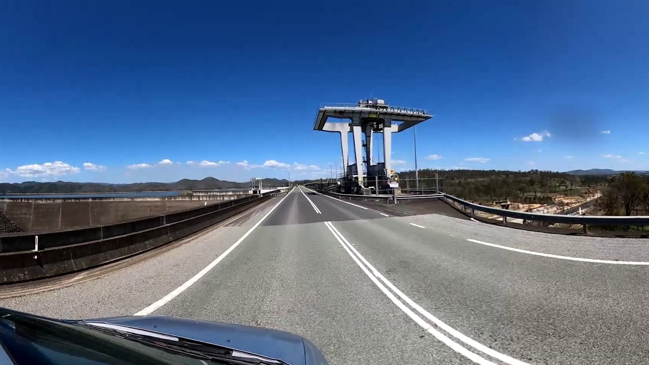 Driving Over Wivenhoe Dam in Virtual Reality at Lake Wivenhoe, Queensland, Australia GoProMAX 360VR