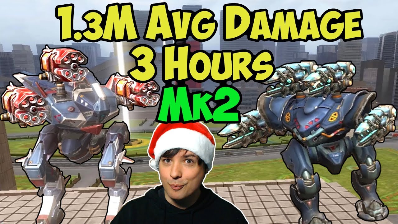 War Robots INSANE 1.3 Mill Average Damage 3 Hour Mk2 Live Gameplay - WR