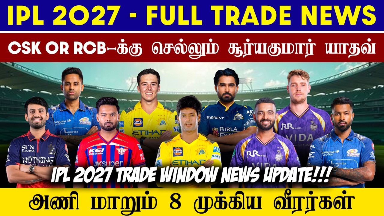 🔴LIVE : IPL 2027 Full Trade Window News😱| Top 8 Big Trade Updates💥| CRICTIME |