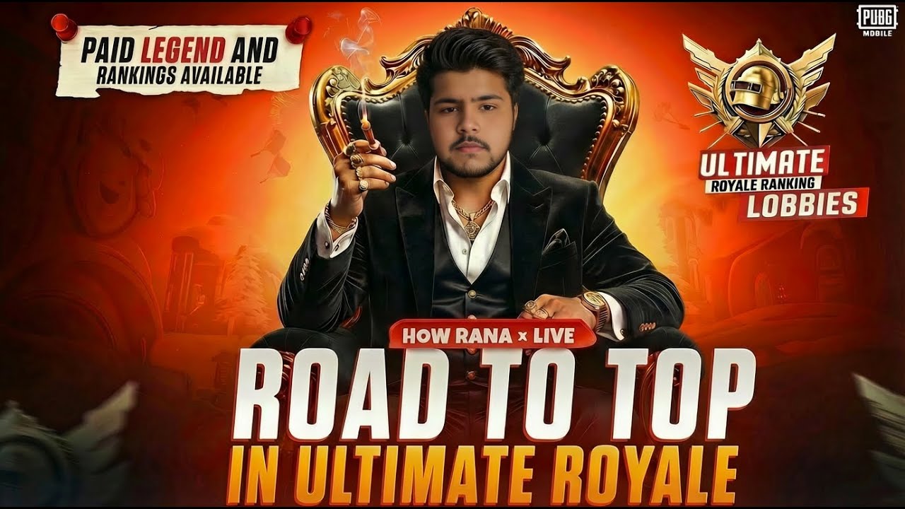 Ultimate Royal Lets do Top Ranking Day 3 🔥 CHALLENGE 🎆 | PUBG Mobile | HOW RANA x LIVE
