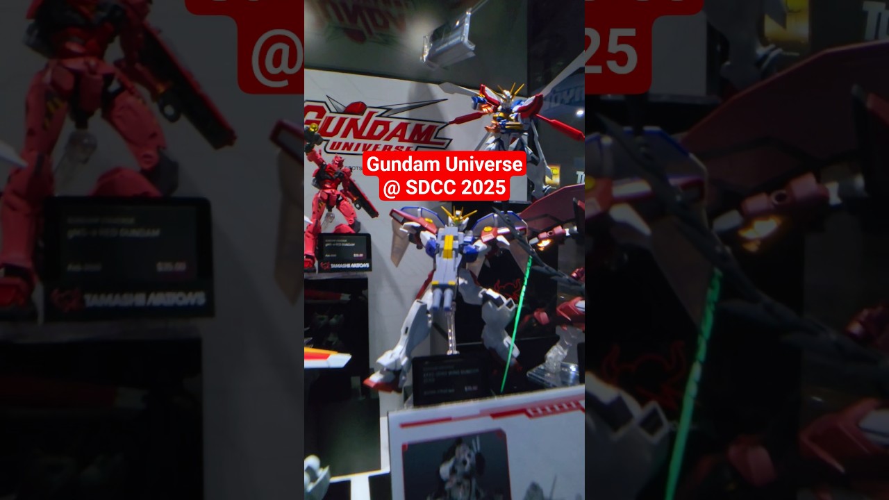 Checkout the Gundam Universe figures on display at the Tamashii Nations Booth during SDCC 2025
