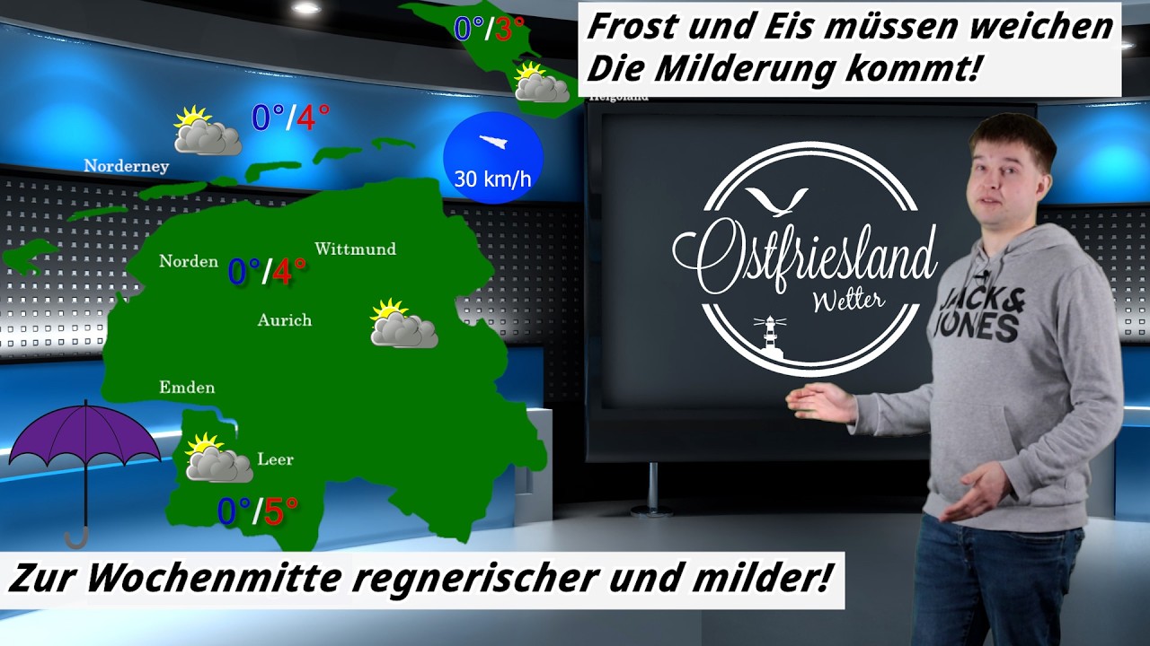 MILDER mit Regen und wenig Sonne! Winter vorerst vorbei?? Wetterbericht für Ostfriesland & die Küste