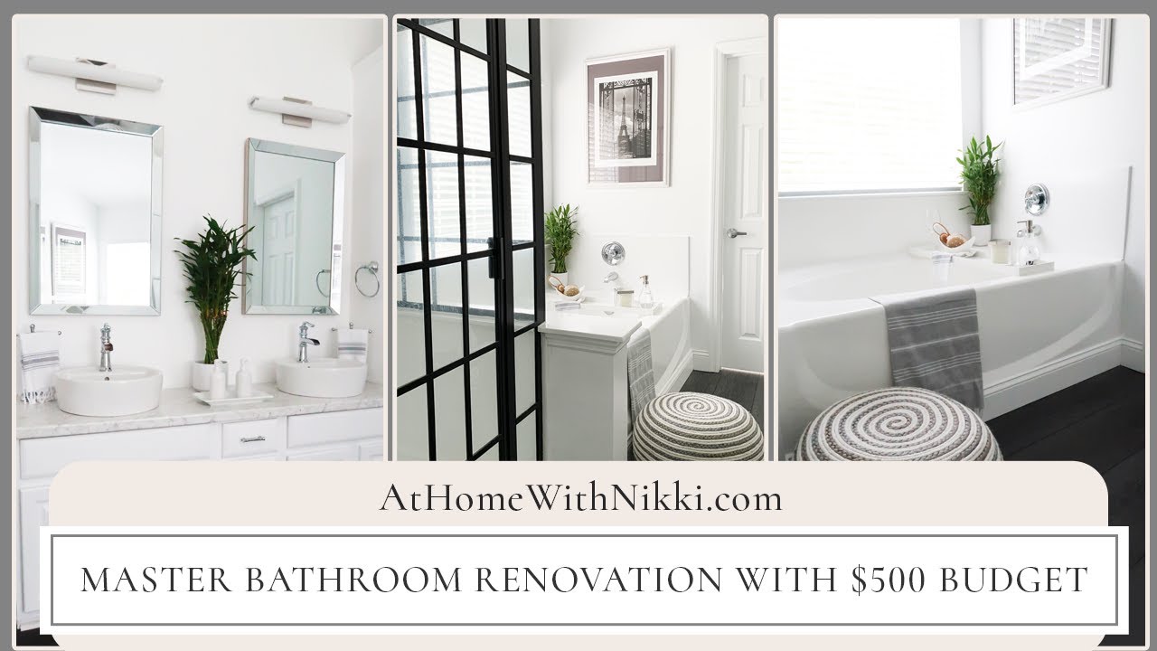 DIY Master Bathroom Makeover On A $500 Budget