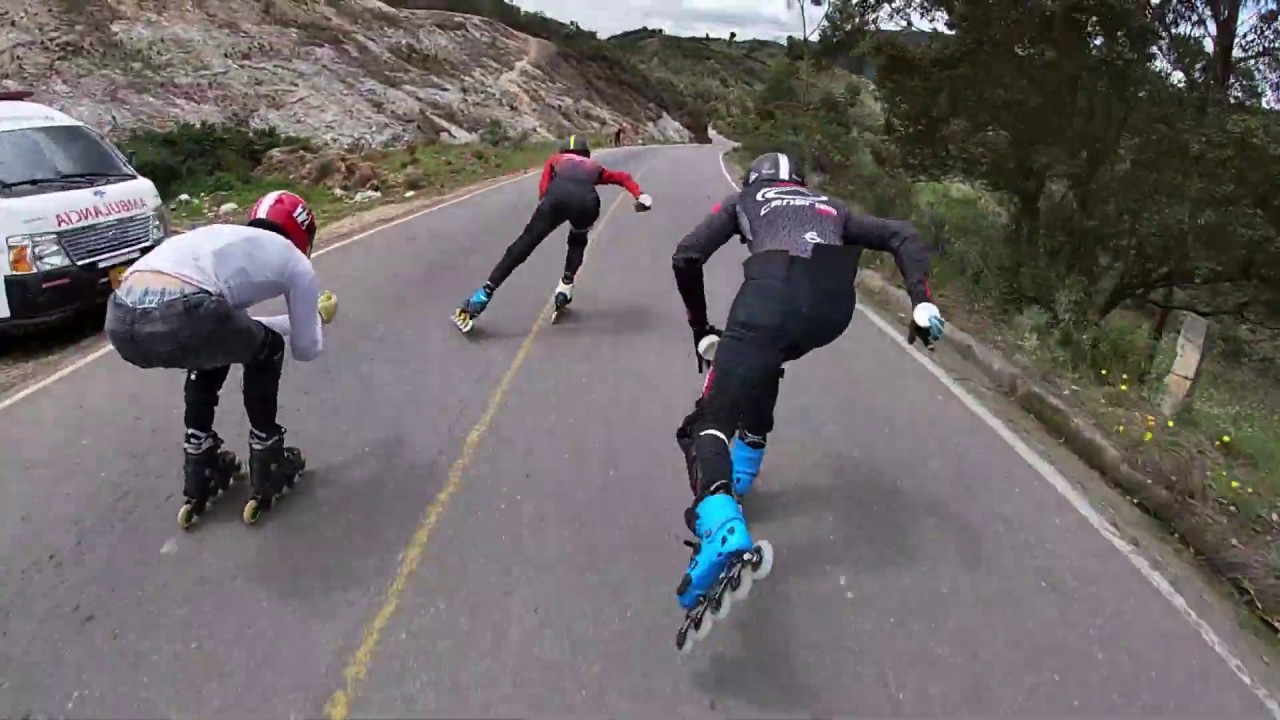 Cuartos de Final campeonato nacional de Inline Downhill (ToFo cam) en Sibaté, Colombia