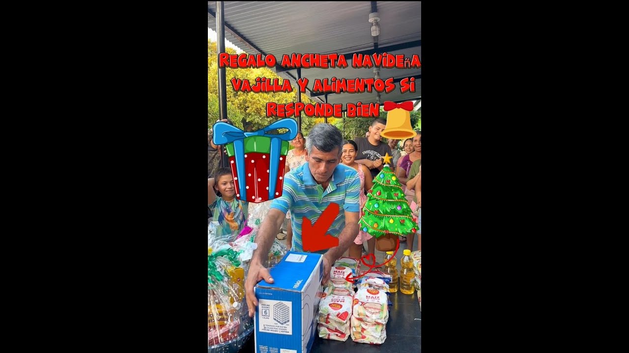 Las personas ganan vajilla, Anchetas navideñas y alimentos si responden bien la pregunta☺️🥳