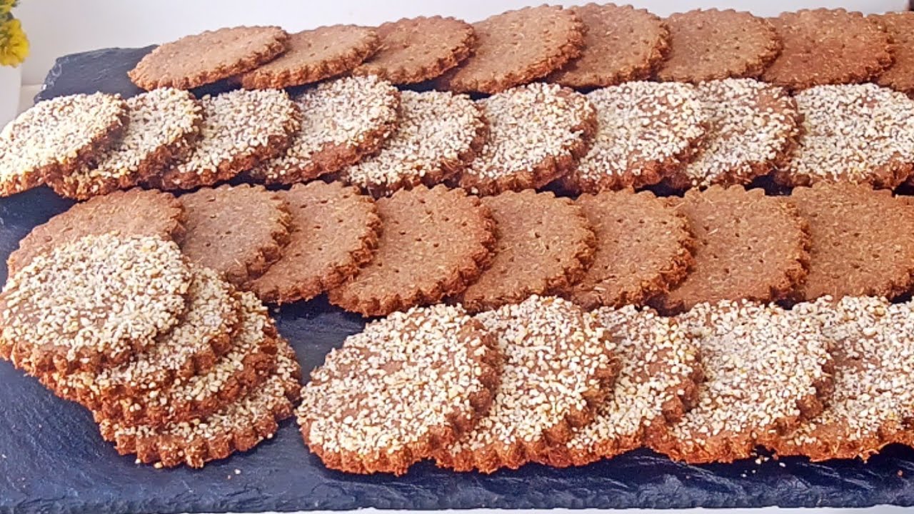 📢بدون سكر ولا زبدة ولا بيض ولا دقيق أبيض بسكوي دايت ب3مكوينات دواز أتاي كطلبوه كاملين مقرمش وهشيش😋