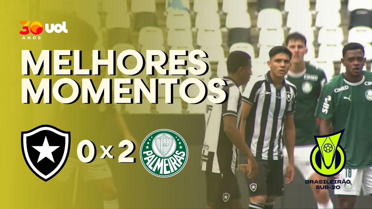 MELHORES MOMENTOS: BOTAFOGO 0 X 2 PALMEIRAS | 4&ordf; RODADA DO BRASILEIR&Atilde;O SUB-20