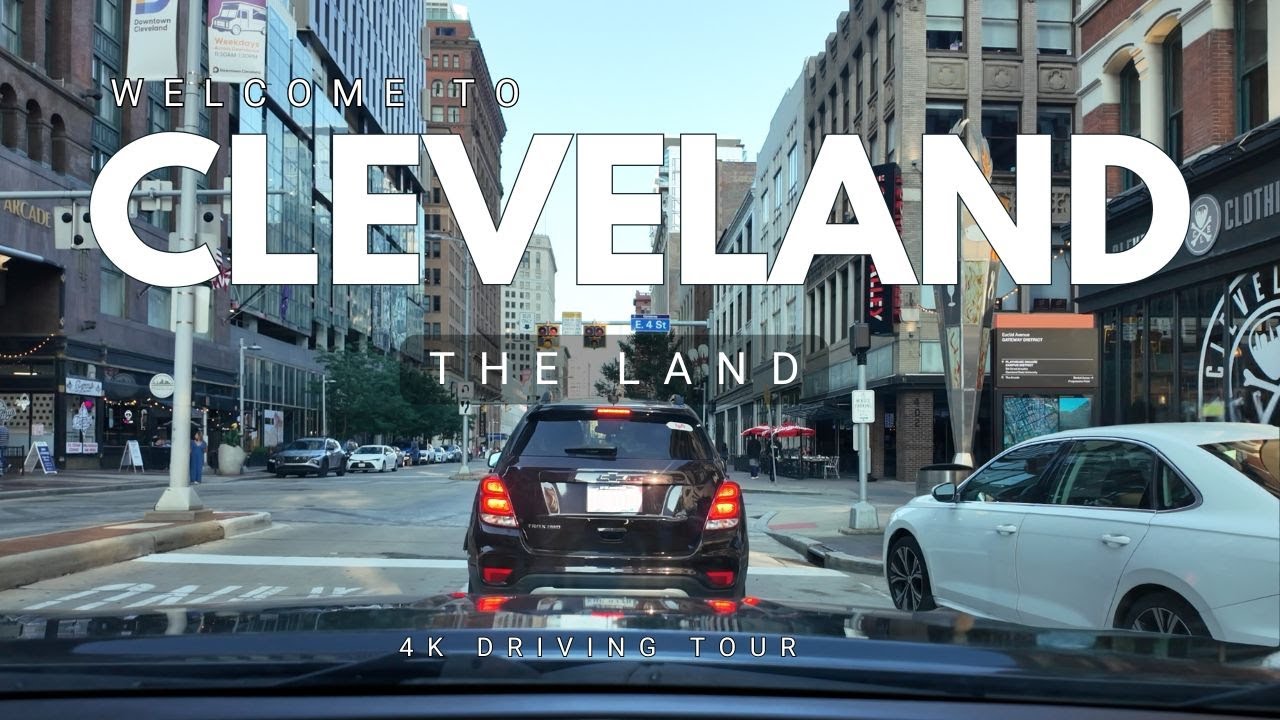 4K Drive Through Downtown Cleveland – Scenic Urban Tour in Real Time