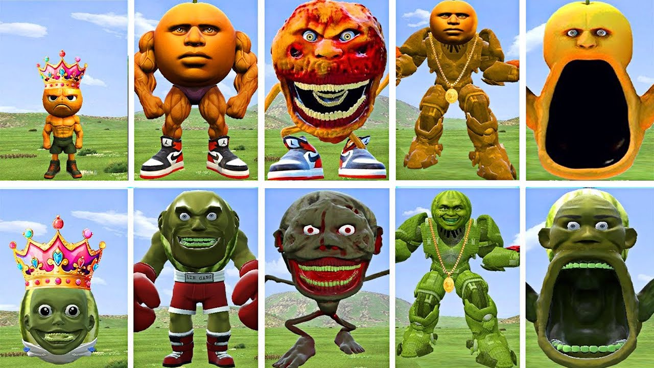 ALL EVOLUTION LINGANG MELON vs ODIN DIN DIN DUN | TRANSFORMATION BATTLE HALLOWEEN IN GARRY&rsquo;S MOD