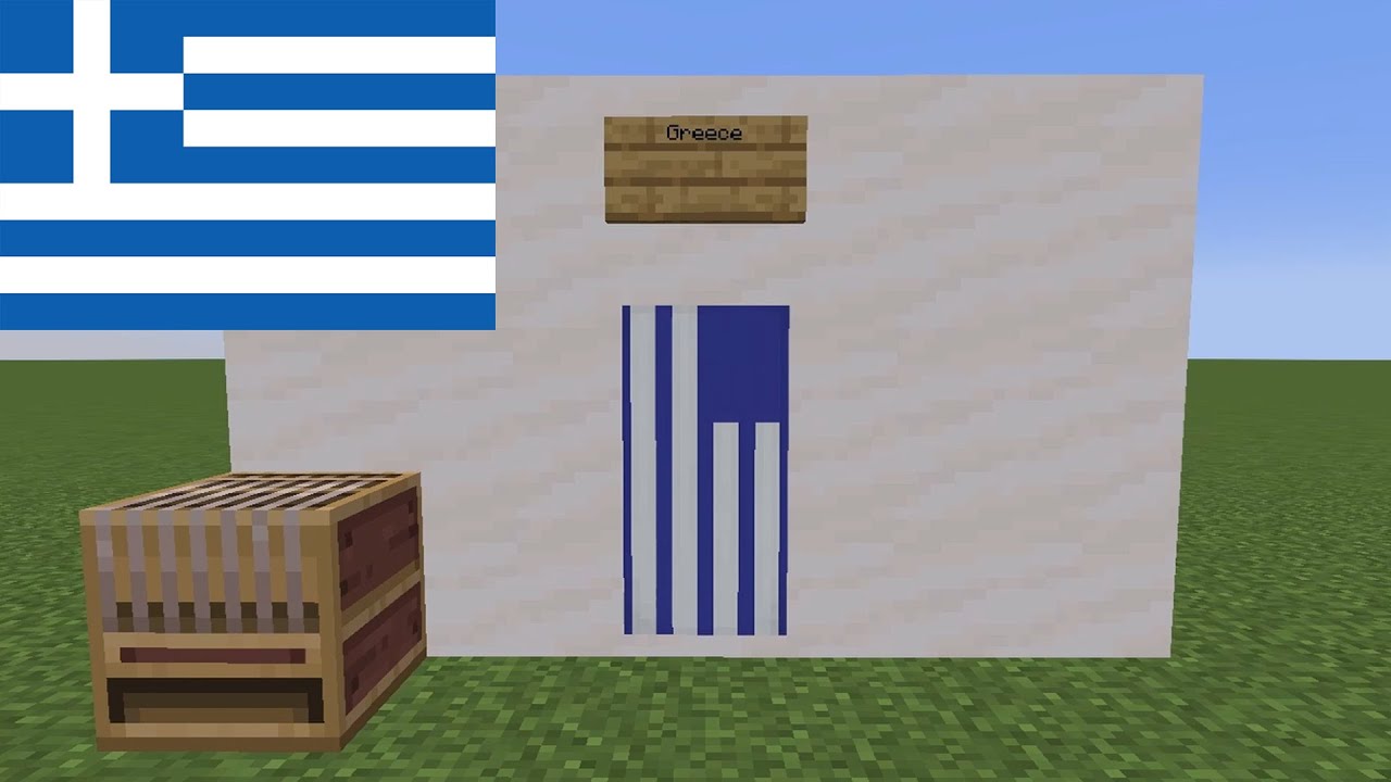 How to Make Greece's Flag in Minecraft