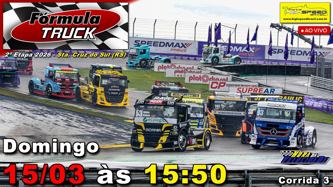 🔴 FÓRMULA TRUCK | Corrida 3 | 2ª Etapa de 2026 | Sta. Cruz do Sul (RS) | Ao Vivo