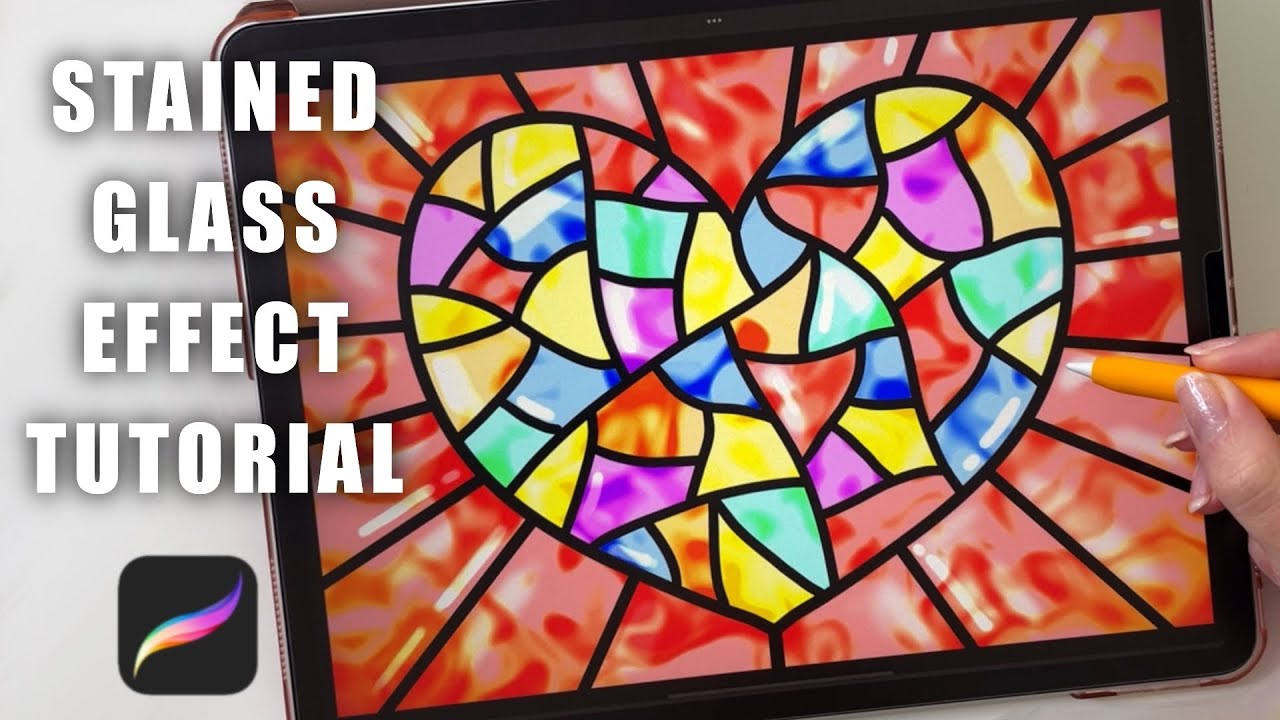 How to create a Stained Glass effect in Procreate | Easy step by step tutorial