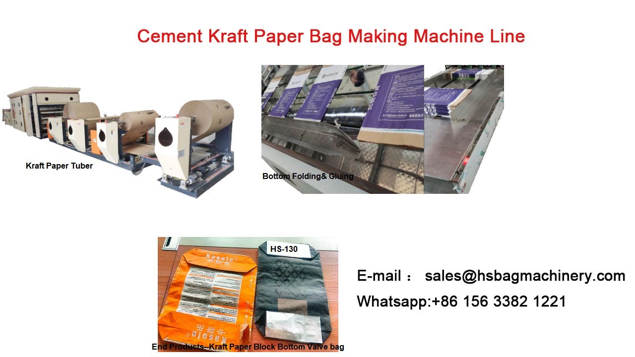 Cement Kraft Paper Bag Making Machine Line