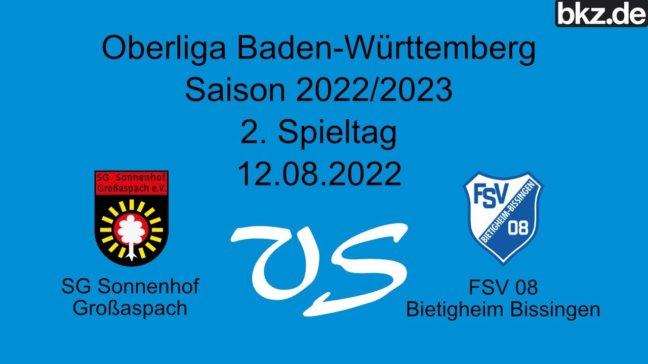 Fußball-Oberliga: SG Sonnenhof Großaspach - FSV 08 Bietigheim-Bissingen