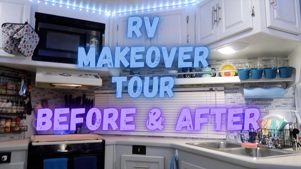 BUDGET RV MAKEOVER RENO TOUR/BEFORE & AFTER/ LIVING FULL-TIME IN OUR '99 CLASS C MOTORHOME