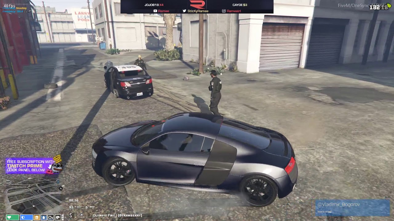 Ramee runs into Saab and rolls dice with Tony