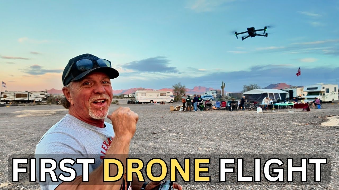 Learning to Fly a Drone at Camp in Quartzsite 🌵🚁 | DJI Practice Flight + Funny Moments