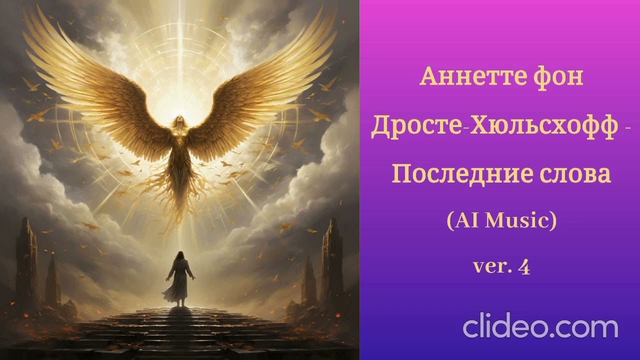 Аннетте фон Дросте Хюльсхофф - Последние слова (AI Music) ver. 4