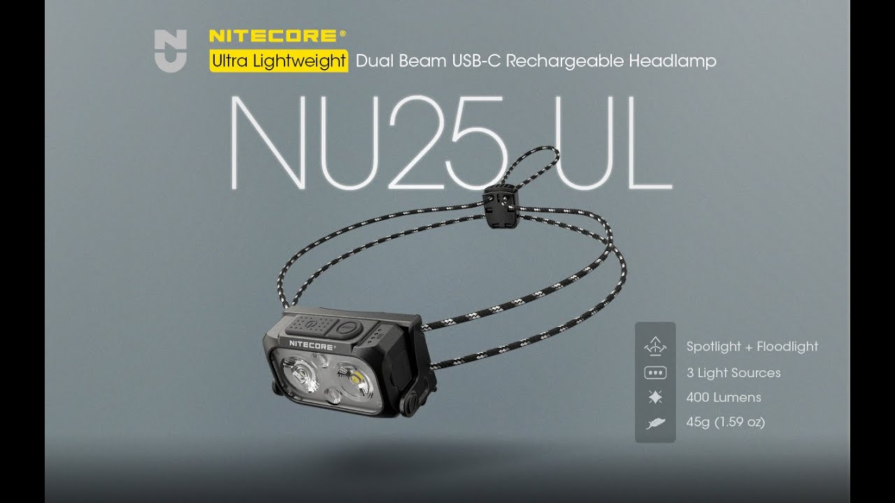 Nitecore NU25 UL Ultraleichte Kopflampe mit Live Test