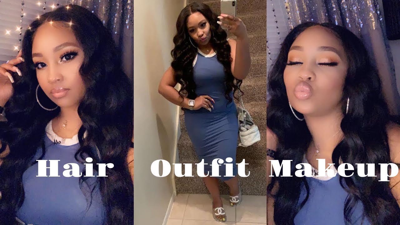 GET READY WITH ME: Makeup, Outfit & Affordable 28” Body Wave Hair Ft. DSoar Hair