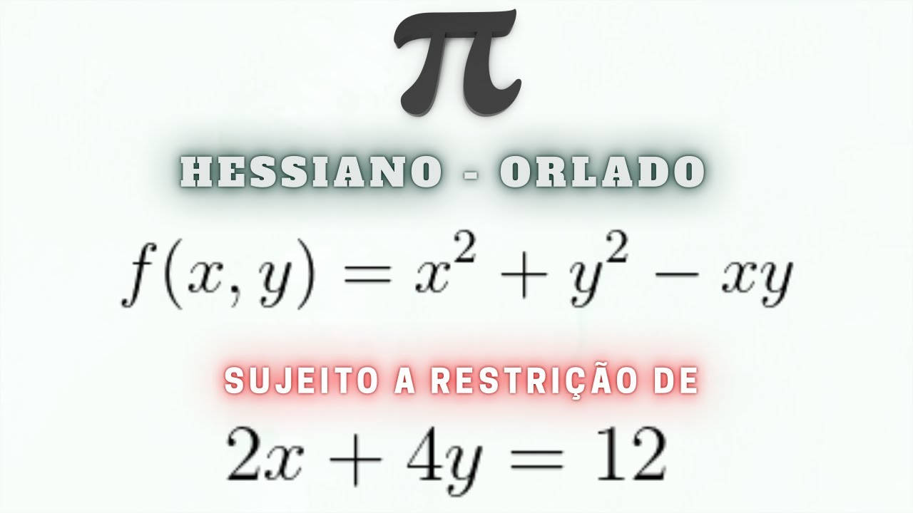 Função de duas variáveis - Máximo e Mínimo - Hessiano Orlado - Cálculo 2