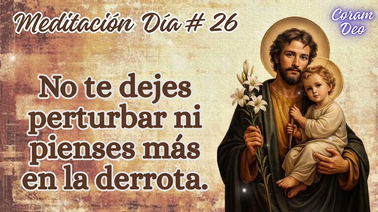 Treintena a San José Meditación Día 26  🤎🌾🪵No te dejes perturbar, ni pienses más en la derrota. 💓🙏🏻
