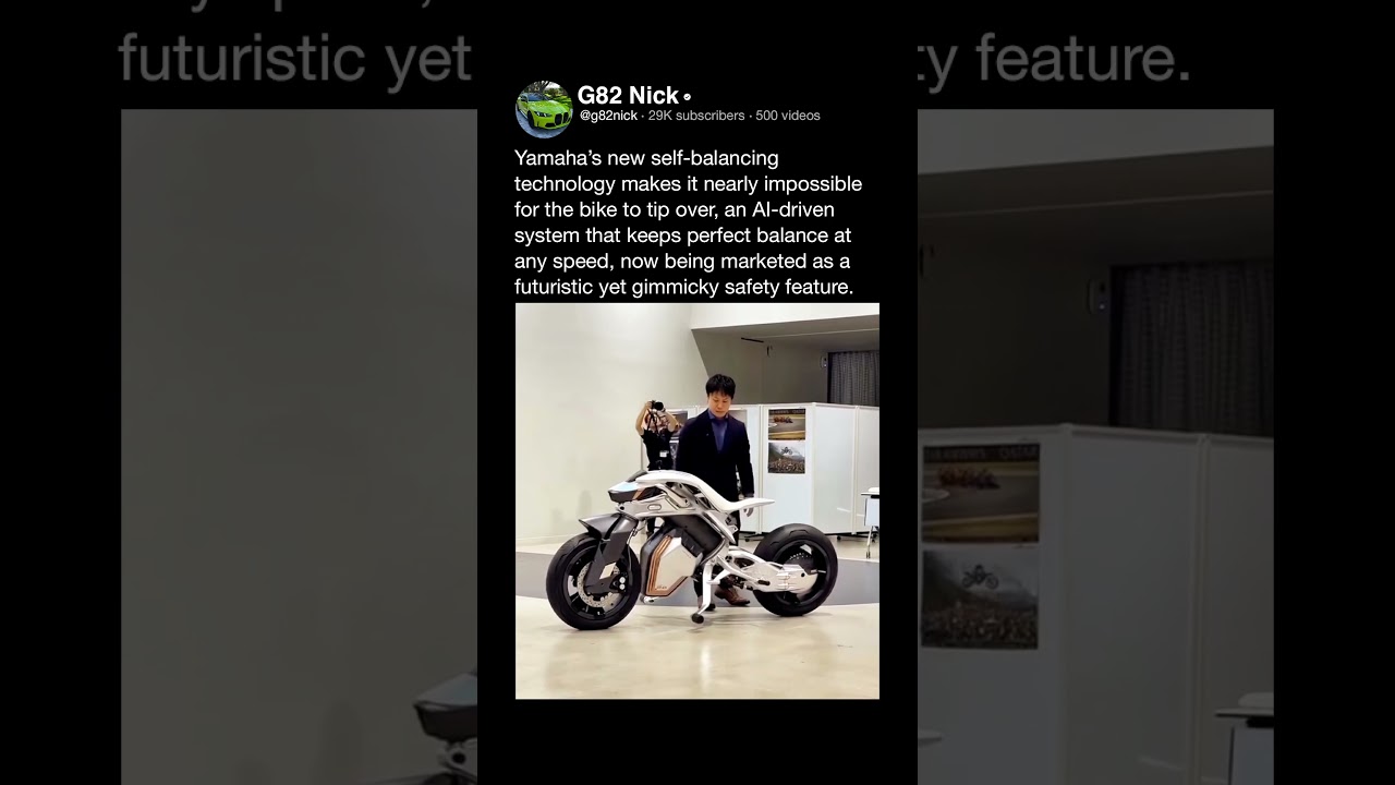 Yamaha's new self-balancing technology makes it nearly impossible for the bike to tip over