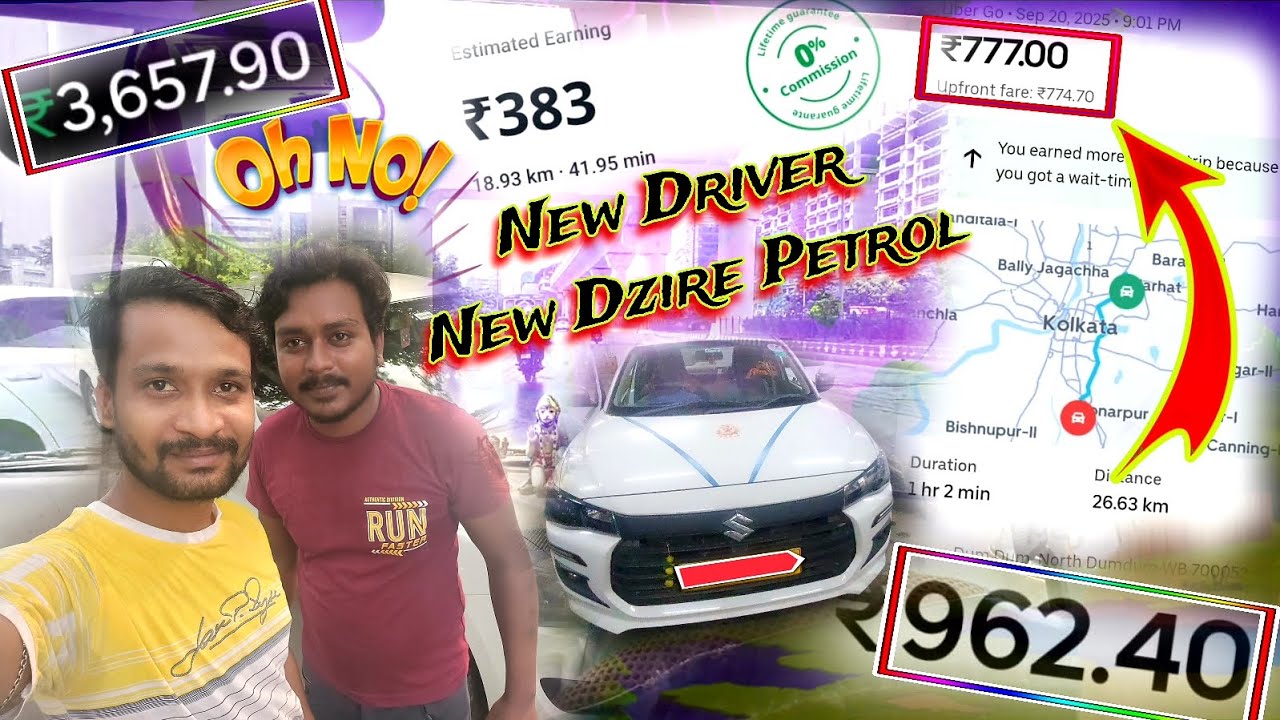 Ola Uber Market - New Dzire Tour S Petrol | New Driver Ola Uber Earning | WagonR | Biker Boy Samir 