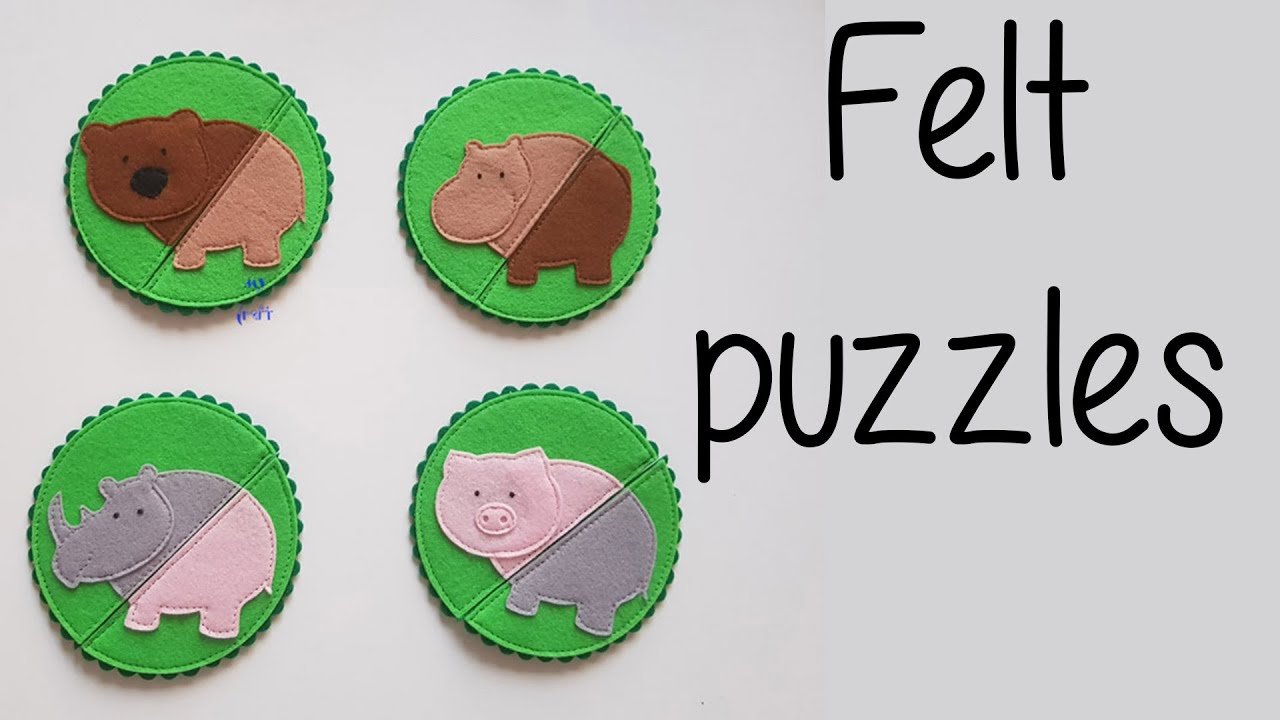 Felt puzzles Tutorial / МК пазлы из фетра