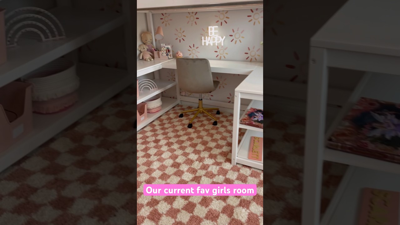 What a space! This loft bed gives room for a desk and nugget couch! #loftbed #kidsroom