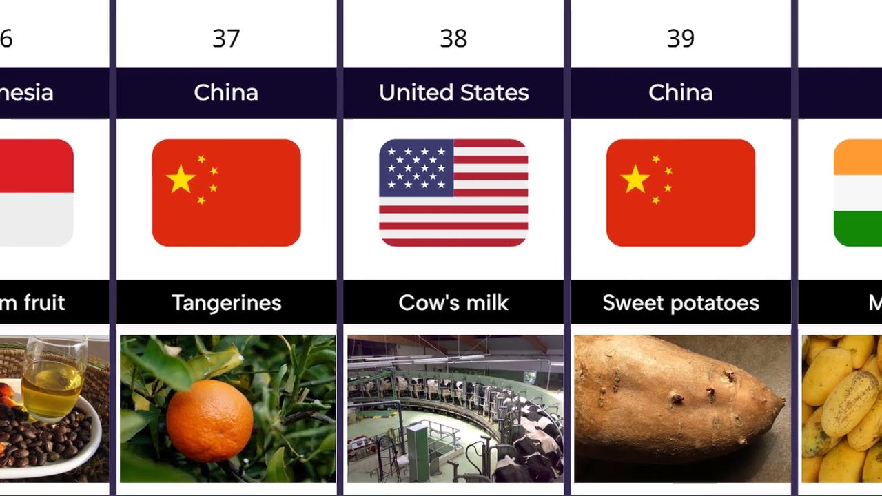 Which countries produce most of the crops and livestock | Chronosphere