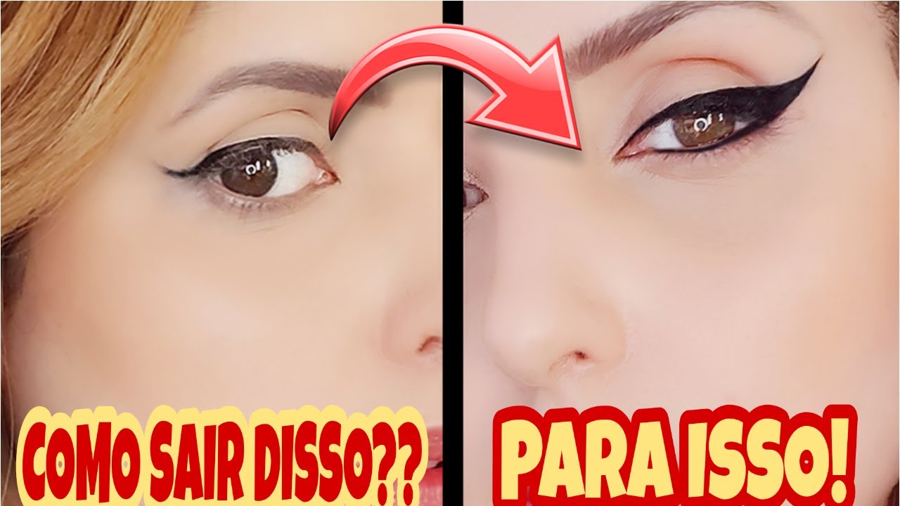 COMO FAZER DELINEADO GATINHO EM OLHOS CAÍDOS OU FUNDOS!