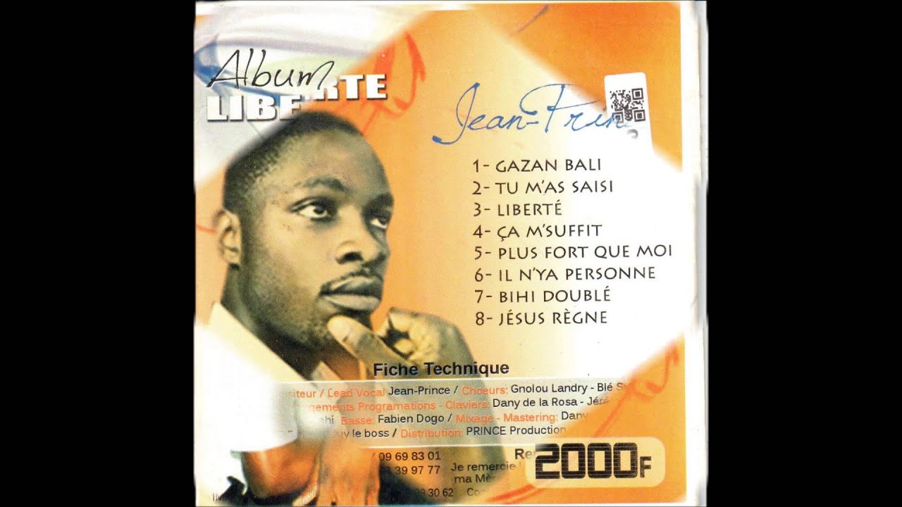 Chantre JEAN PRINCE- gazan bali - album LIBERTE