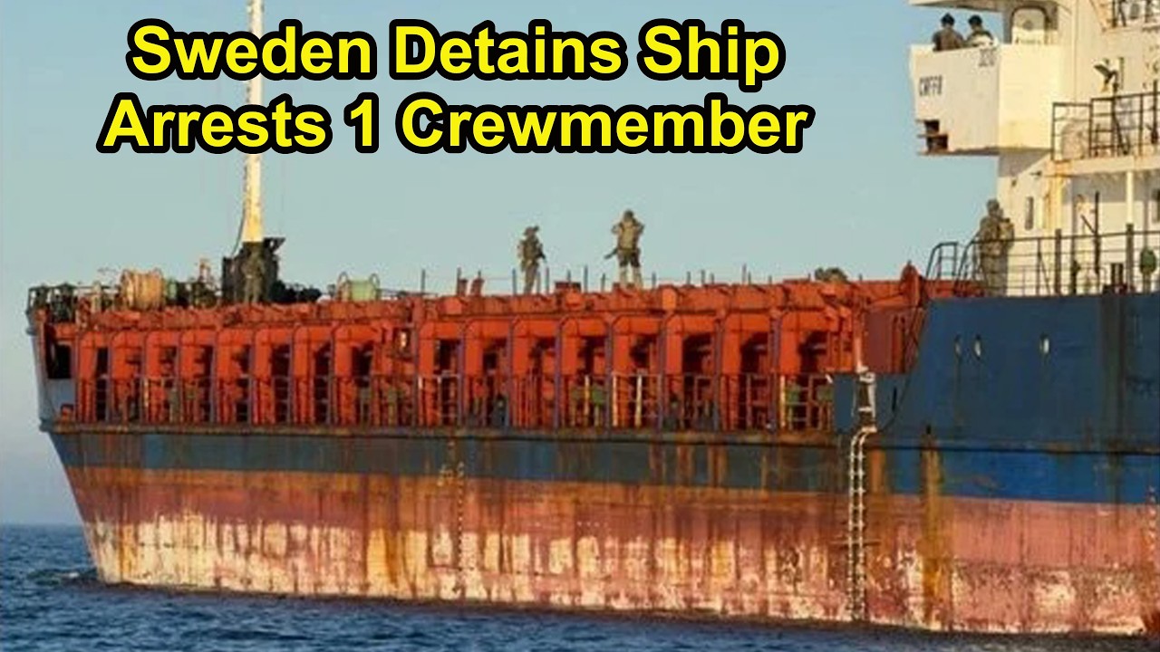 Швеция арестовала члена экипажа после того, как он поднялся на борт и задержал грузовое судно, эк...