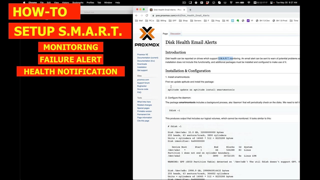 КАК НАСТРОИТЬ SMART S.M.A.R.T. МОНИТОРИНГ СОСТОЯНИЯ ДИСКА / ОТКАЗОВ / ОПОВЕЩЕНИЯ / УВЕДОМЛЕНИЯ В PROXMOX
