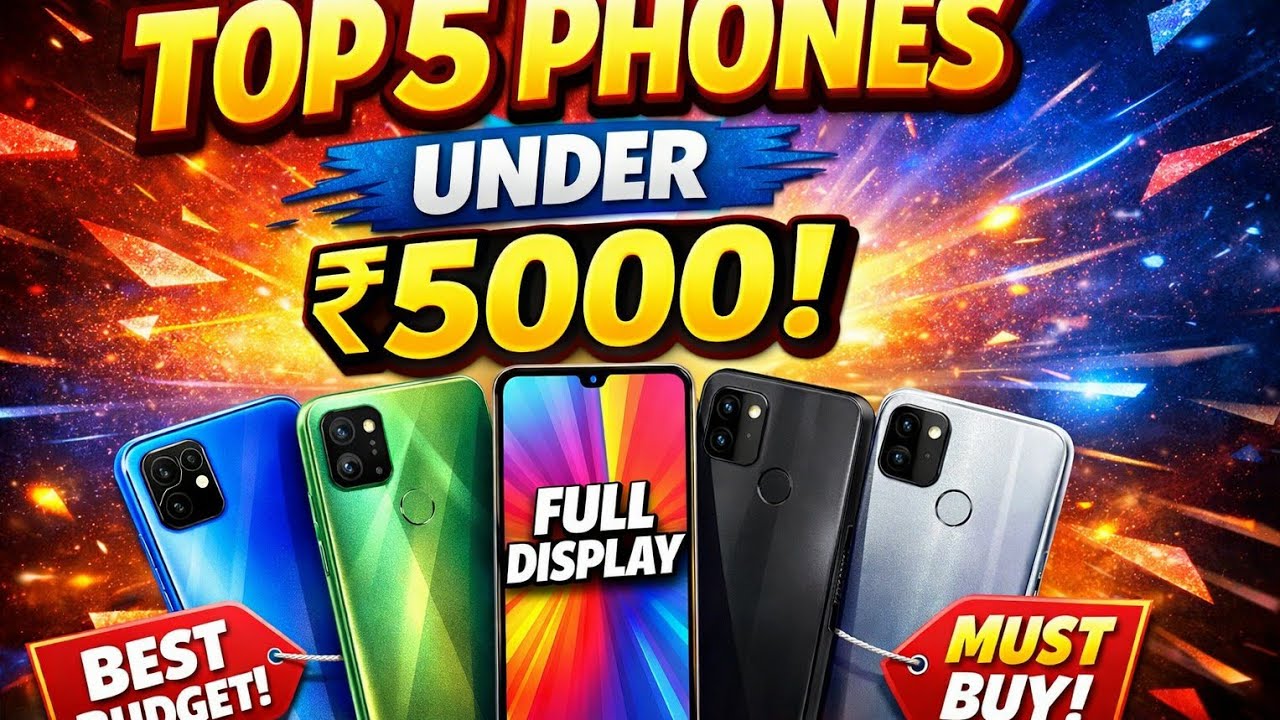Top 5 Phones Under 5000 😲😳 Best Phones 2026