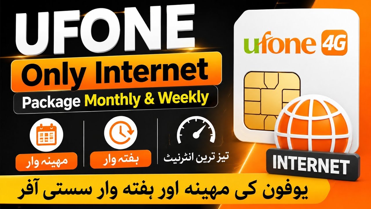 Ufone Monthly & Weekly Sasty Internet Package 