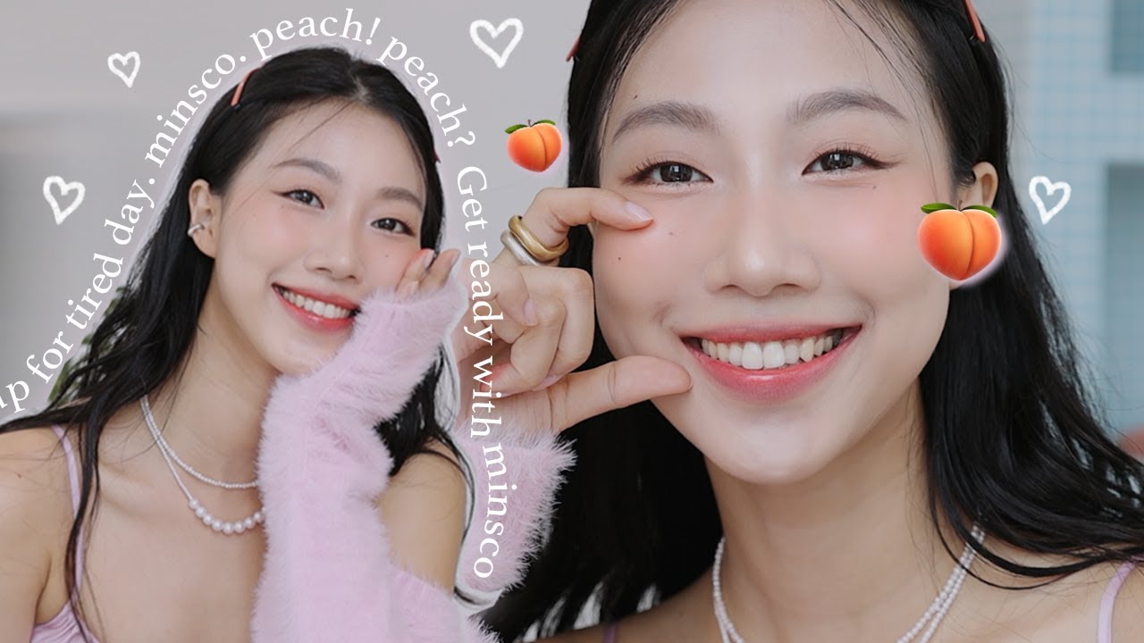 피곤해보이는 날! 맑은 🍑물복🍑 메이크업 (feat.지베르니) | 민스코 Minsco