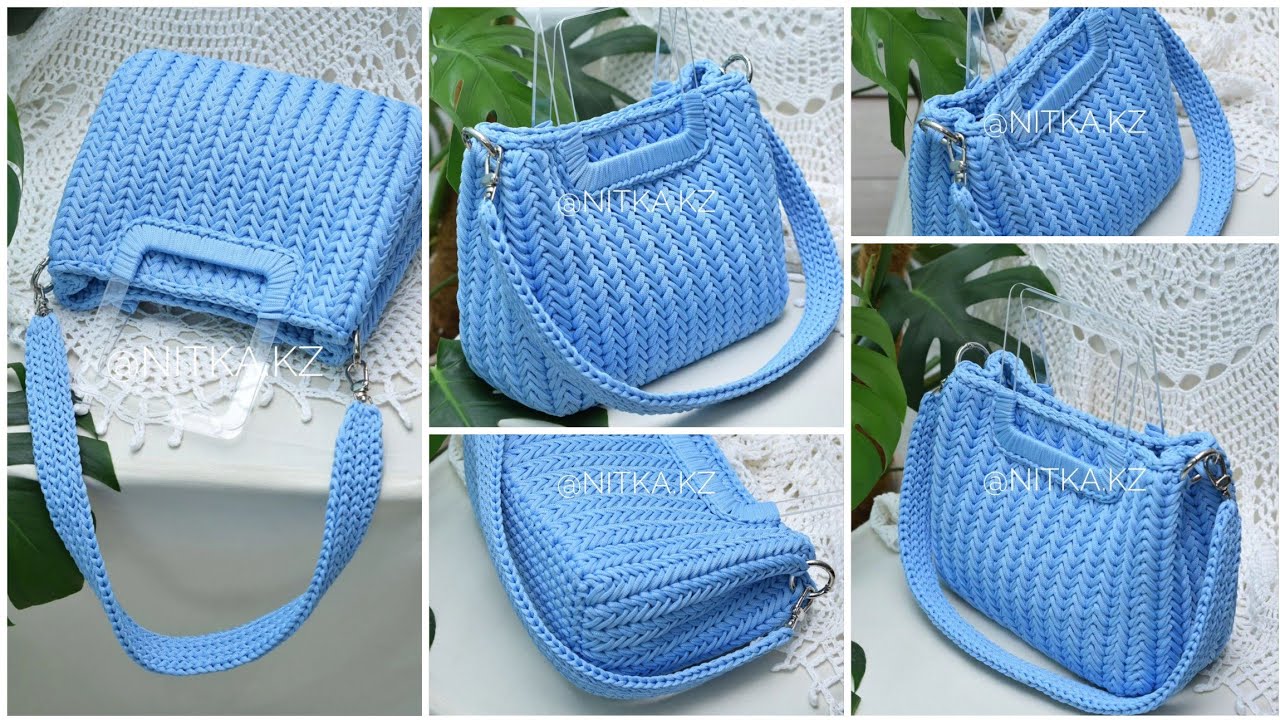 Crochet bag with Spikelet pattern Мастер-класс по вязанию сумки с узором Колосок