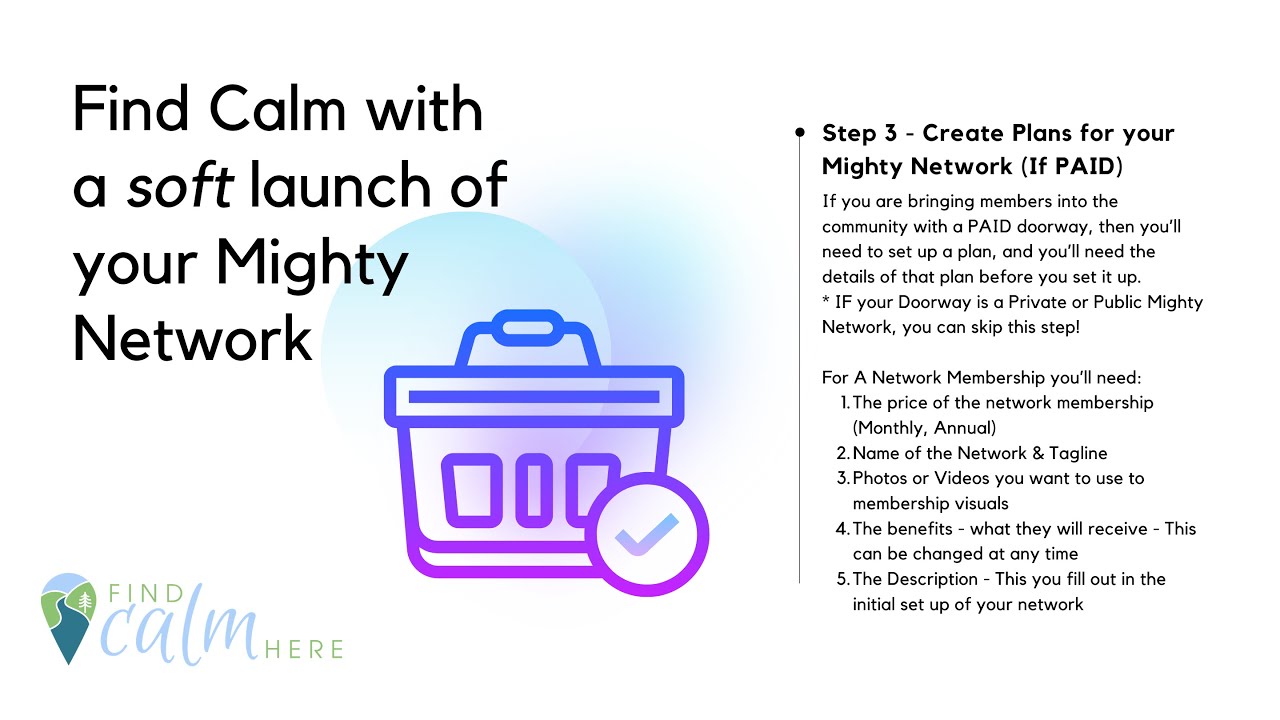 Mighty Network Host setting up a soft launch tutorial