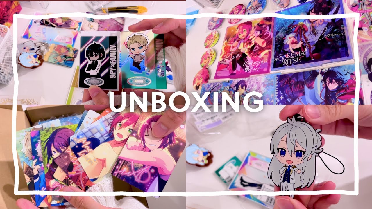 enstars merch haul ✧ anime unboxing vlog