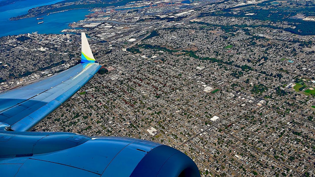[4K] – Incredibly Clear Seattle Landing – Alaska Airlines – Boeing 737-9 Max – N973AK – SCS 1441