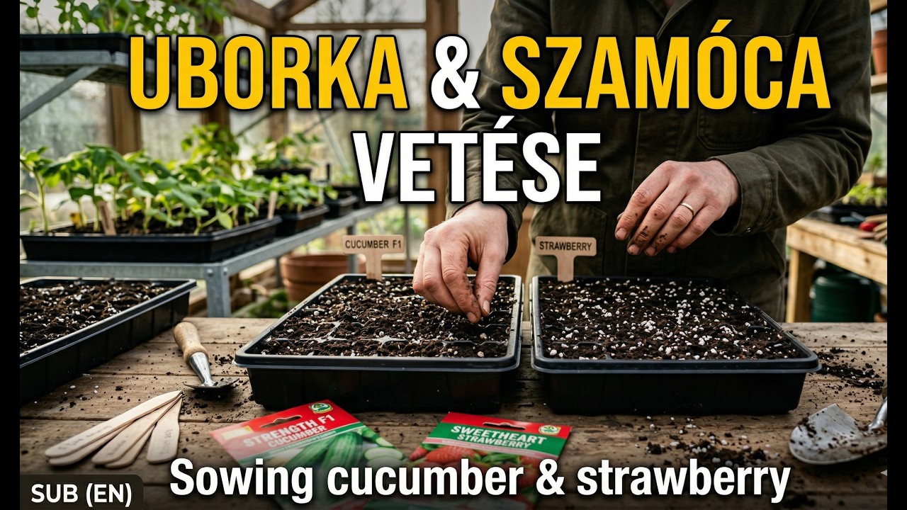 Szamóca és uborka vetése