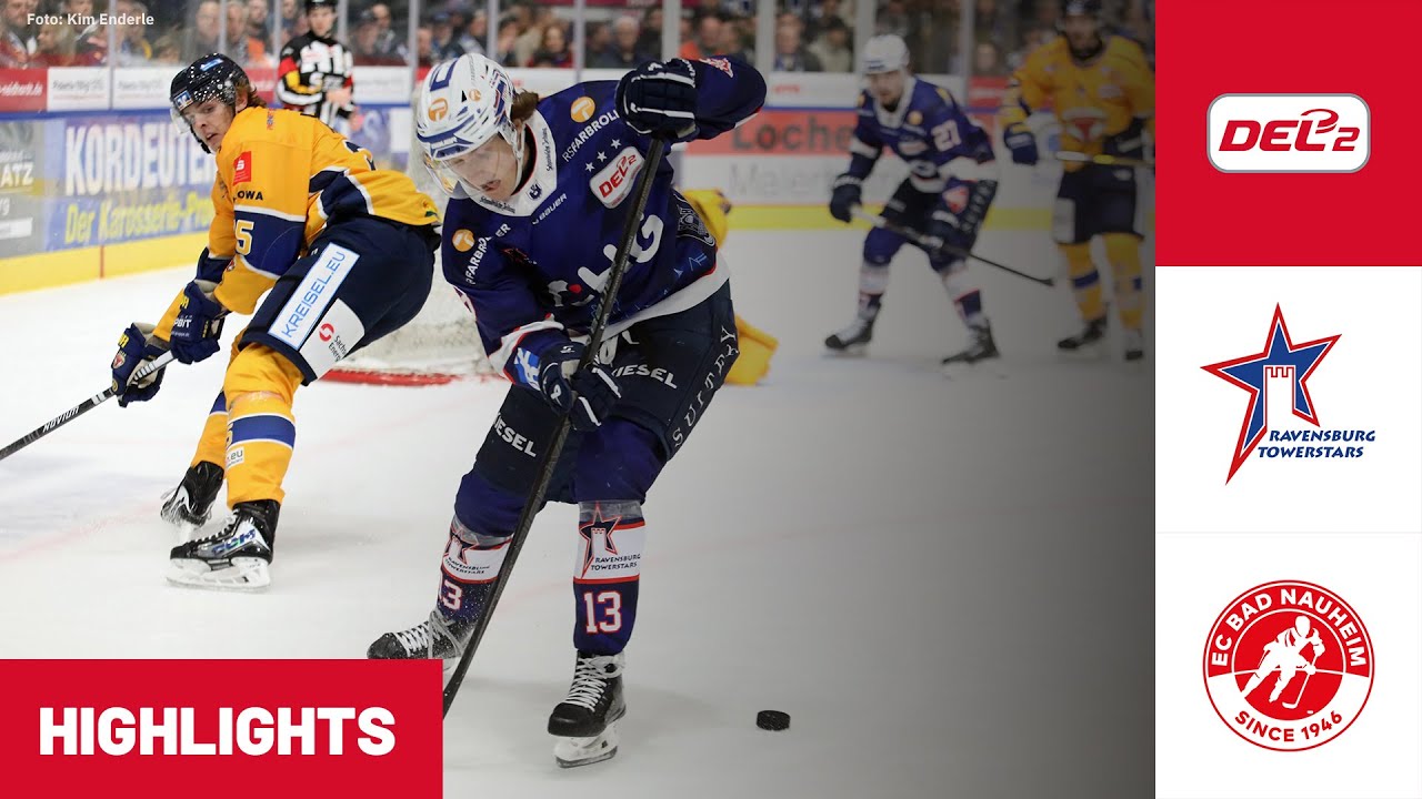DEL2: Ravensburg Towerstars vs. EC Bad Nauheim | Highlights