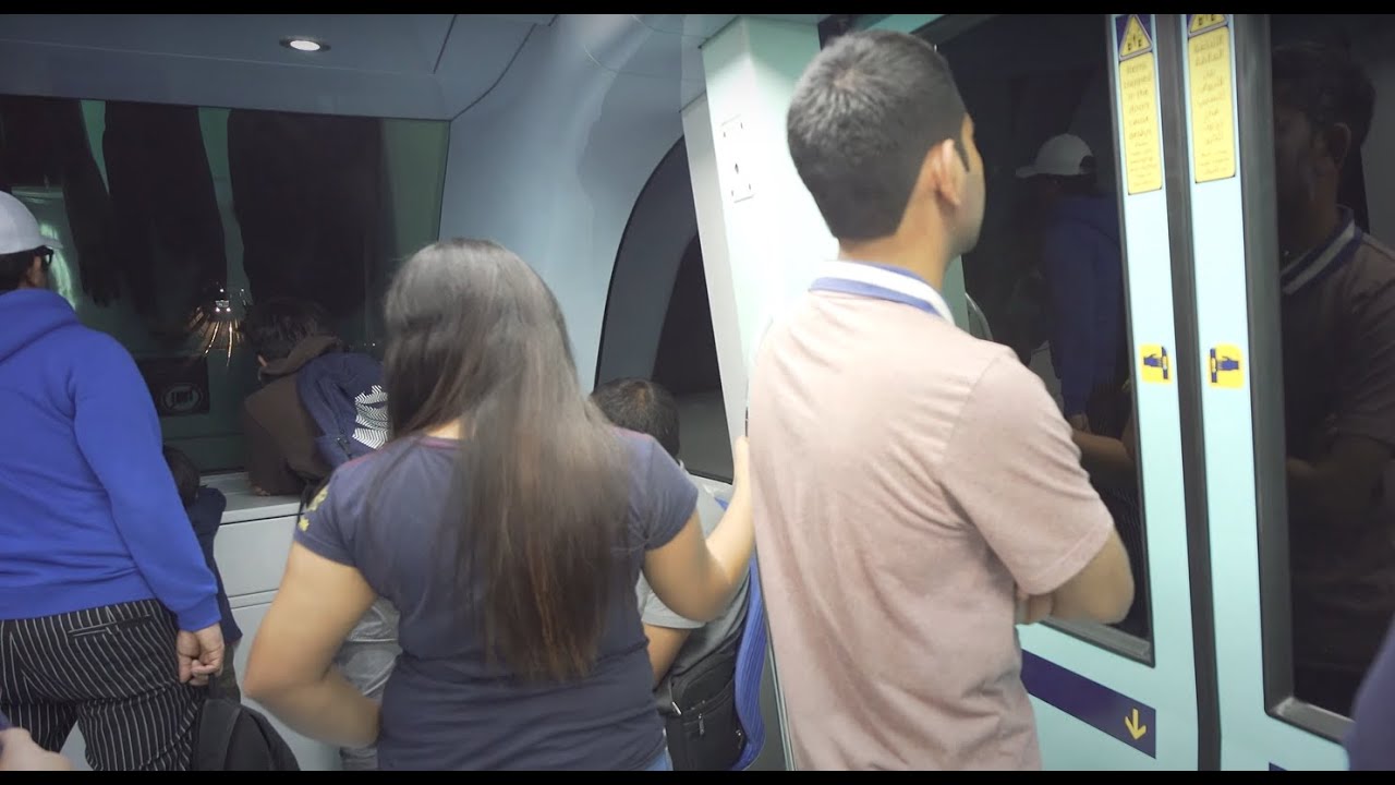 United Arab Emirates, Dubai, Metro ride from BurJuman to Al Rigga