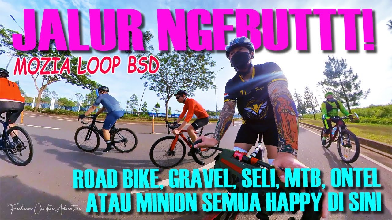 Mozia Loop Gowes BSD Roadbike Gravel MTB Sepeda Lipat Jalur Ngebut Serpong Tangerang Insta360 One X2