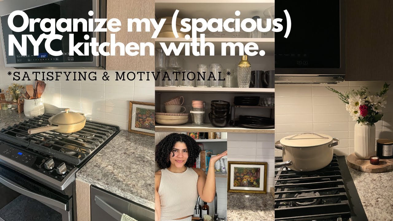 *Satisfying* Kitchen Organization | NYC galley-style kitchen declutter & organization