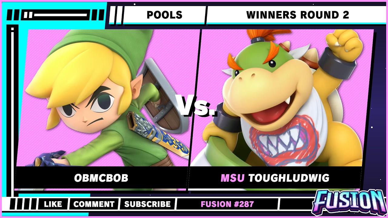 Fusion #287 - Pools - Winners Round 2 - Obmcbob (Toon Link) VS ToughLudwig (Bowser Jr.) - SSBU